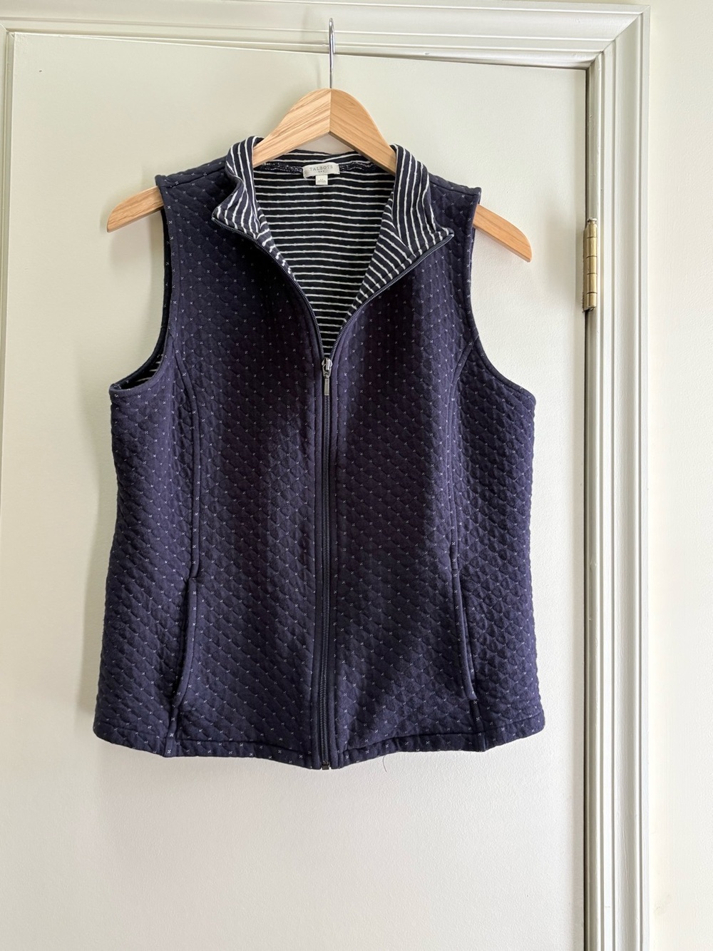Talbots Quilted Navy Women's Zip Vest